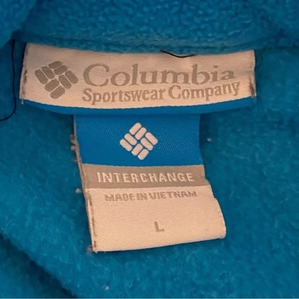 Columbia Jacket Women’s Large Full Zip Blue‎ Interchange Draw String Broke